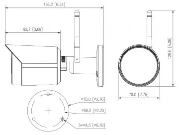 DAHUA IPC-HFW1230DS-SAW-0360B 2MP IP kamera ar motorizētu varifokālo objektīvu