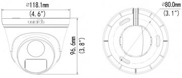 UNIARCH IPC-T122-APF40 2.1MP Dome IP kamera ar motorizētu varifokālo objektīvu