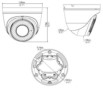 UNIARCH IPC-T315-APKZ 5MP Dome IP kamera ar motorizētu varifokālo objektīvu