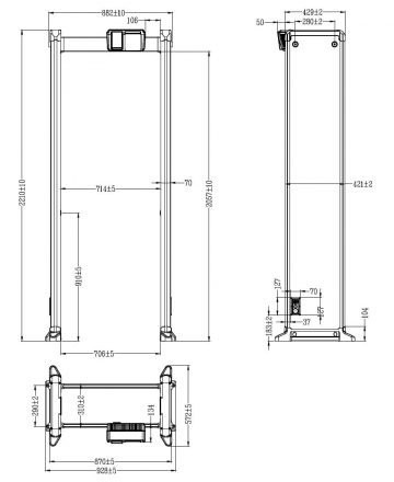 ARKVEIDA METĀLA DETEKTORS ISC-D218 DAHUA
