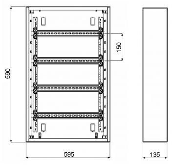 72-MODUĻU VIRSAPMETUMA SADALĪTĀJS LE-337203 XL3 S 160 LEGRAND
