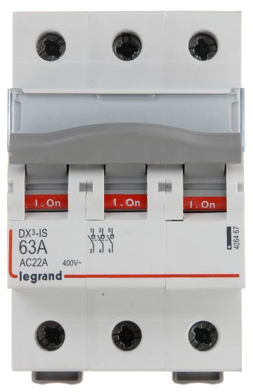 Разъединитель нагрузки LE-406467 трехфазный 63 А LEGRAND