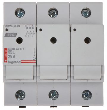 DROŠINĀTĀJSLĒDZIS LE-606706 TRĪSFĀŽU 25 A D02 LEGRAND