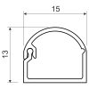 TAISNS KABEĻU KANĀLS LZK-15X12/P2 15x13