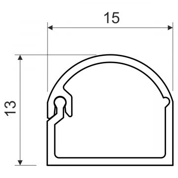 TAISNS KABEĻU KANĀLS LZK-15X12/P2 15x13