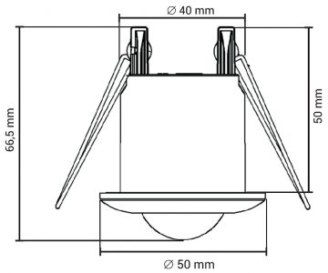 PIR jutiklis MD-14B7 AC 230V, skirtas EL NAMŲ APŠVIETIMO VALDYMUI