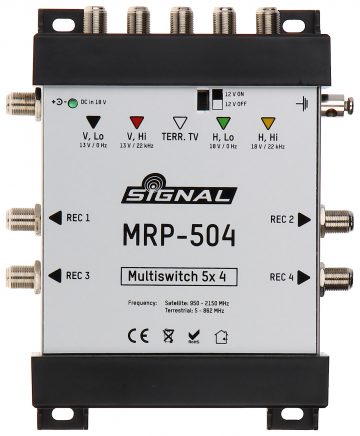 MULTISWITCH MRP-504 5 ĮVESTYS/4 IŠVESTYS SIGNALAS MULTISWITCH MRP-504 5 ĮVESTYS/4 IŠVESTYS SIGNALAS