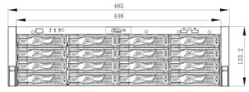 IP REJESTRATORS NVR616-128-4KS2 128 KANĀLI +eSATA DAHUA