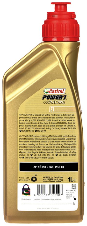 MOTOREĻĻA OIL-2S-1L/CASTROL 2-TAKTU DZINĒJIEM