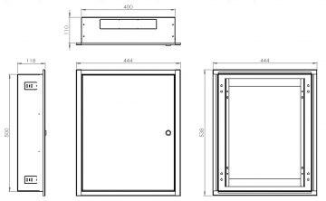 ZEMAPMETUMA KORPUSS OMP-5 539 x 444 x 120 mm