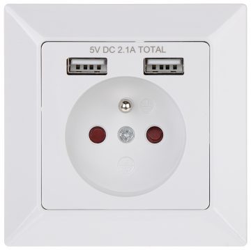 ATSEVIŠĶA KONTAKTLIGZDA AR USB ADAPTERI OR-AE-13140 230 V 16 A ORNO