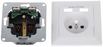 ATSEVIŠĶA KONTAKTLIGZDA AR USB ADAPTERI OR-AE-13140 230 V 16 A ORNO