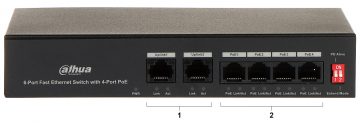 SWITCH POE PFS3006-4ET-36 4-PORT DAHUA