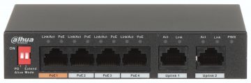 LÜLITI POE PFS3006-4ET-60-V2 4-PORT DAHUA LÜLITI POE PFS3006-4ET-60-V2 4-PORT DAHUA