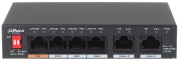 SWITCH POE PFS3006-4GT-60-V2 4 PORT DAHUA