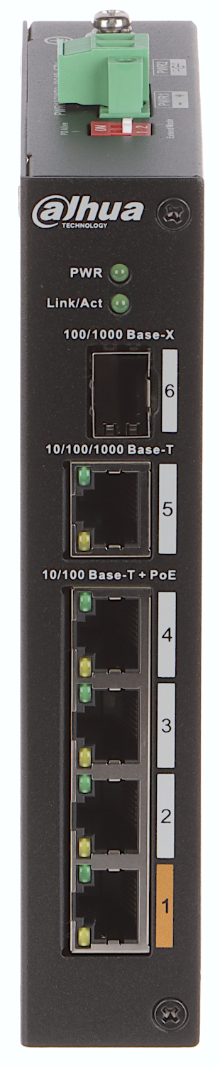 INDUSTRIAL SWITCH POE PFS3106-4ET-60-V2 4-PORT SFP DAHUA