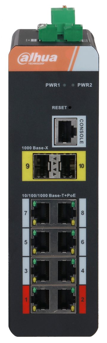 INDUSTRIĀLAIS PĀRSLĒGS POE PFS4210-8GT-DP-V2 8-PORTU SFP DAHUA