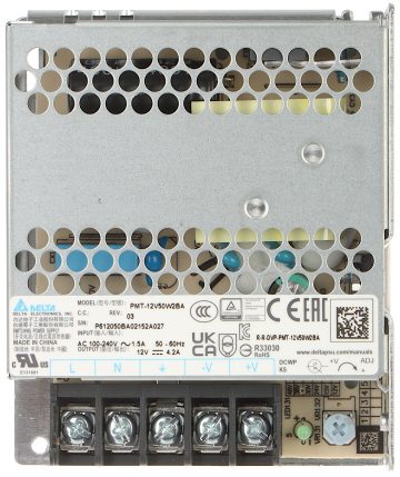 SLĒGIERĪCES ADAPTERIS PMT-12V50W2BA Delta Electronics