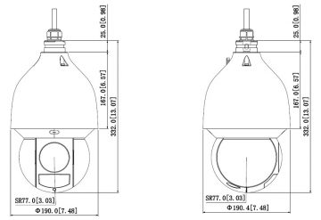 DAHUA SD5A445XA-HNR 4MP PTZ IP kamera ar motorizētu varifokālo objektīvu