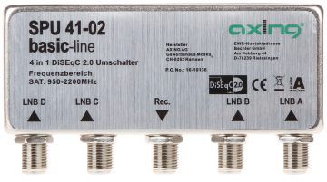 PĀRSLĒGŠANAS SLĒDZIS SPU-41-02 DiSEqC 2.0 AXING