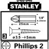 BITS PH2 ST-0-68-946*P3 1/4" STANLEY