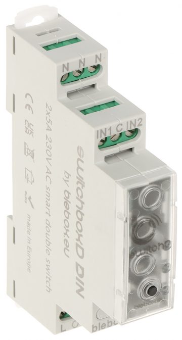 DUAL SMART SWITCH SWITCHBOX-D-DIN/BLEBOX Wi-Fi, 230 V AC