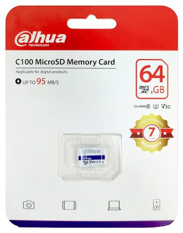 ATMIŅAS KARTE TF-C100/64GB microSD UHS-I, SDXC 64 GB DAHUA