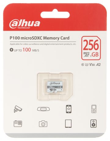 ATMIŅAS KARTE TF-P100/256GB microSD UHS-I, SDXC 256 GB DAHUA