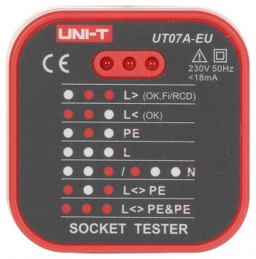 ELEKTROTĪKLA LIGZDU TESTERIS UT-07A-EU UNI-T