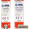 UTP / COAXIAL PĀRVEIDOTĀJU KOMPLEKTS LAN+POE PĀRRAIDEI XCOAX3-SET-BOX KOMPLEKTĀ 2 GAB. ATTE