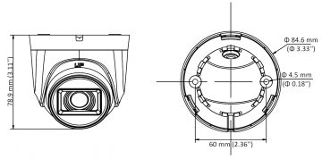 Hikvision DS-2CE76H0T-ITPF 5MP Turret AHD/TurboHD/TVI/CVI kamera Smart IR