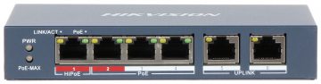 4-портовый неуправляемый коммутатор Fast Ethernet PoE DS-3E0106HP-E