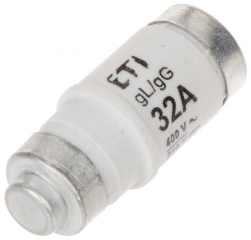 SAUGIKLIO Įdėklas ETI-D02/32A 32A 400V gL/gG E18 ETI SAUGIKLIO Įdėklas ETI-D02/32A 32A 400V gL/gG E18 ETI