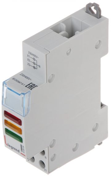 LED INDIKATORS LE-412934 UZSTĀDĪŠANAI UZ DIN (TS-35) SLIEDES LEGRAND