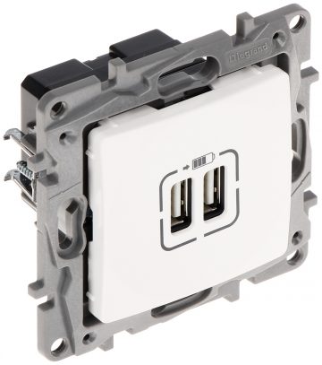 UZLĀDES LIGZDA LE-764594 Niloe 2 USB PORTI 2.4A/5V LEGRAND