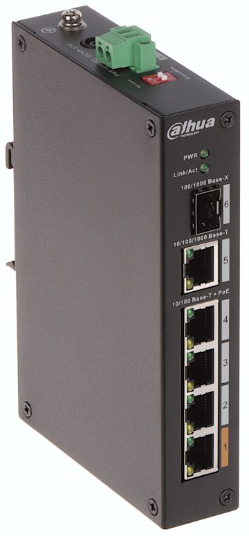INDUSTRIAL SWITCH POE PFS3106-4ET-60-V2 4-PORT SFP DAHUA