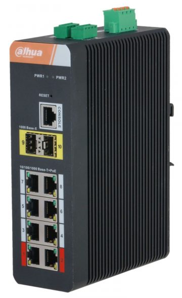 INDUSTRIĀLAIS PĀRSLĒGS POE PFS4210-8GT-DP-V2 8-PORTU SFP DAHUA