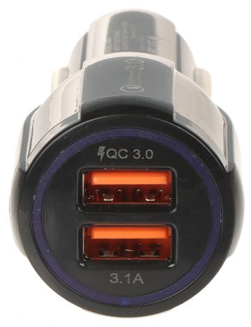Автомобильное зарядное устройство USB 5 В/3,1 А/2XUSB-QUICK3.0/CAR