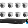 Hikvision 5MP AHD videonovērošanas komplekts (DVR + 8 turret kameras+HDD 6TB)