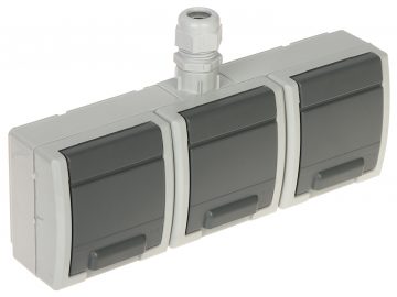 TRIPLE SURFACE SOCKET OUTLET AQUANT-G3/EPN 230 V AC 16 A IP65 Elektro-Plast TRIPLE SURFACE SOCKET OUTLET AQUANT-G3/EPN 230 V AC 16 A IP65 Elektro-Plast