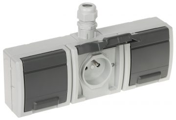 TRIPLE SURFACE SOCKET OUTLET AQUANT-G3/EPN 230 V AC 16 A IP65 Elektro-Plast TRIPLE SURFACE SOCKET OUTLET AQUANT-G3/EPN 230 V AC 16 A IP65 Elektro-Plast