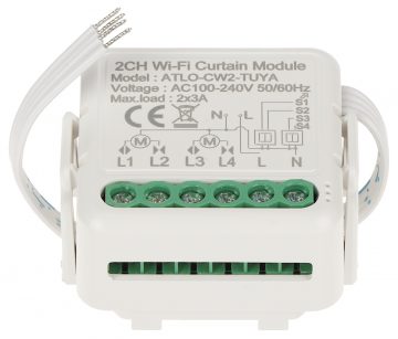 DIVKĀRŠS VIEDAIS ŽALŪZIJU KONTROLIERIS ATLO-CW2-TUYA Wi-Fi, Tuya Smart