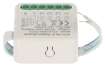 ČETRKĀRTĪGS VIEDAIS LED APGAISMOJUMA KONTROLIERIS ATLO-SW4-TUYA Wi-Fi, Tuya Smart