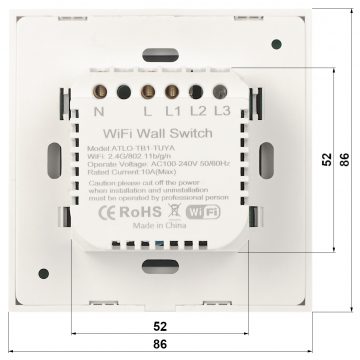 УМНЫЙ СЕНСОРНЫЙ ВЫКЛЮЧАТЕЛЬ СВЕТА ATLO-TB1-TUYA Wi-Fi, Tuya Smart УМНЫЙ СЕНСОРНЫЙ ВЫКЛЮЧАТЕЛЬ СВЕТА ATLO-TB1-TUYA Wi-Fi, Tuya Smart