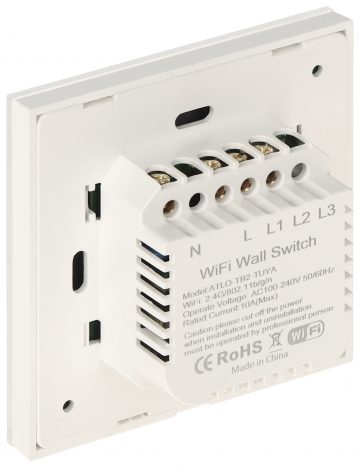 ДВОЙНОЙ СМАРТ-СЕНСОРНЫЙ ВЫКЛЮЧАТЕЛЬ СВЕТА ATLO-TB2-TUYA Wi-Fi, Tuya Smart
