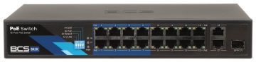 SWITCH POE BCS-B-SP1602G-1SFP 16-PORTU SFP BCS BASIC