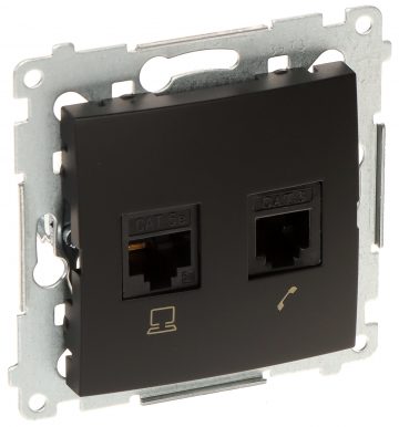 Гнездо антенны RJ-45 + RJ-12 D5T.01/49-SIMON54