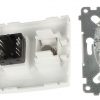 Концевая розетка DASFRJ45.01/11-SIMON54 Тип F + RJ45 Концевая розетка DASFRJ45.01/11-SIMON54 Тип F + RJ45