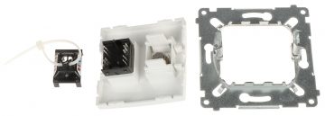 Концевая розетка DASFRJ45.01/11-SIMON54 Тип F + RJ45 Концевая розетка DASFRJ45.01/11-SIMON54 Тип F + RJ45