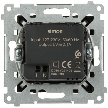 ЗАРЯДНАЯ РОЗЕТКА DC2USB.01/49-SIMON54 Premium 2 X 5 В постоянного тока / 2,1 А